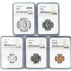 Image 1 : 1963 Proof Set (5) 50C, 25C, 10C, 5C, 1C NGC PF68