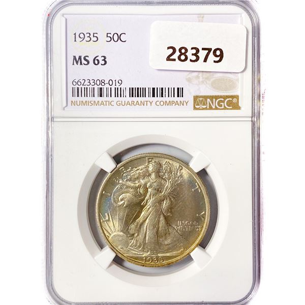 1935 Walking Liberty Half Dollar NGC MS63