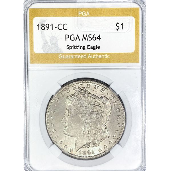1891-CC Morgan Silver Dollar PGA MS64