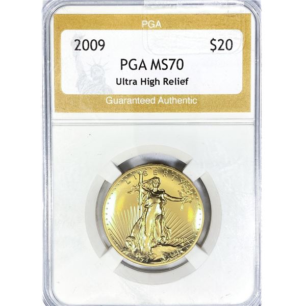 2009 US 1oz Gold 24k $20 Eagle PGA MS70 UHR