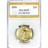 Image 1 : 2009 US 1oz Gold 24k $20 Eagle PGA MS70 UHR