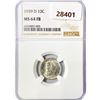 Image 1 : 1939-D Mercury Silver Dime NGC MS64 FB