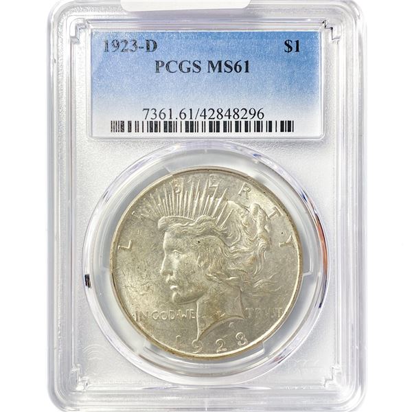 1923-D Silver Peace Dollar PCGS MS61