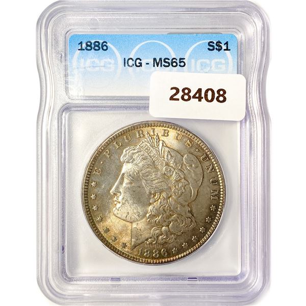 1886 Morgan Silver Dollar ICG MS65