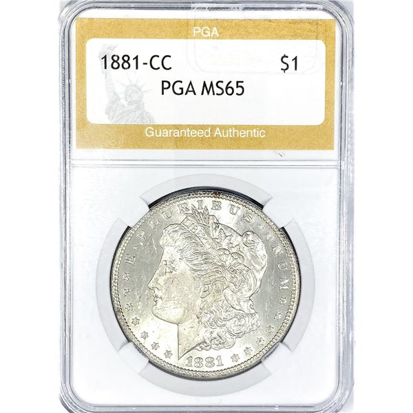 1881-CC Morgan Silver Dollar PGA MS65