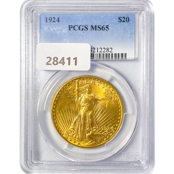 1924 $20 Gold Double Eagle PCGS MS65