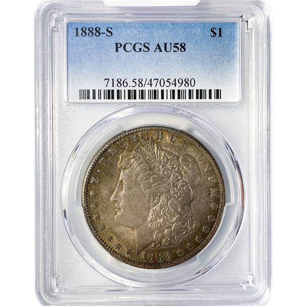 1888-S Morgan Silver Dollar PCGS AU58