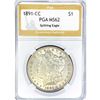 Image 1 : 1891-CC Morgan Silver Dollar PGA MS62 Spit. Eagle
