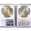 Image 2 : 1922 Set (2) Silver Peace Dollar NGC MS63