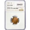 Image 1 : 1901 Indian Head Cent NGC MS64 RB