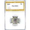 Image 1 : 1869 Shield Nickel PGA MS63