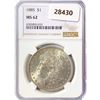 Image 1 : 1885 Morgan Silver Dollar NGC MS62
