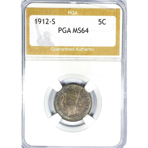 1912-S Liberty Victory Nickel PGA MS64