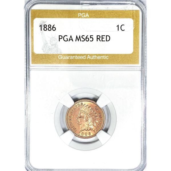 1886 Indian Head Cent PGA MS65 RED