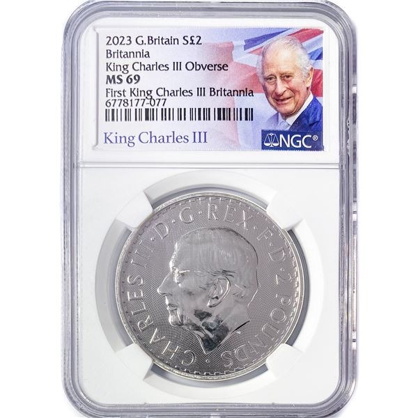 2023 1oz G.B. S2Â£ NGC MS69 King Charles III