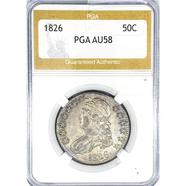 1826 Capped Bust Half Dollar PGA AU58