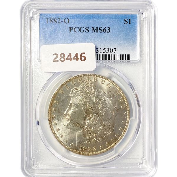 1882-O Morgan Silver Dollar PCGS MS63