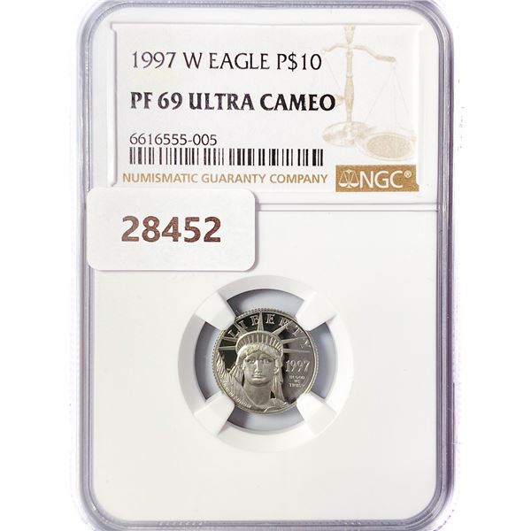 1997-W $10 1/10oz Platinum Eagle NGC PF69 UC
