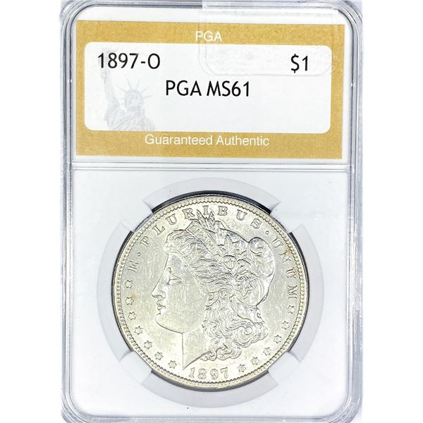 1897-O Morgan Silver Dollar PGA MS61