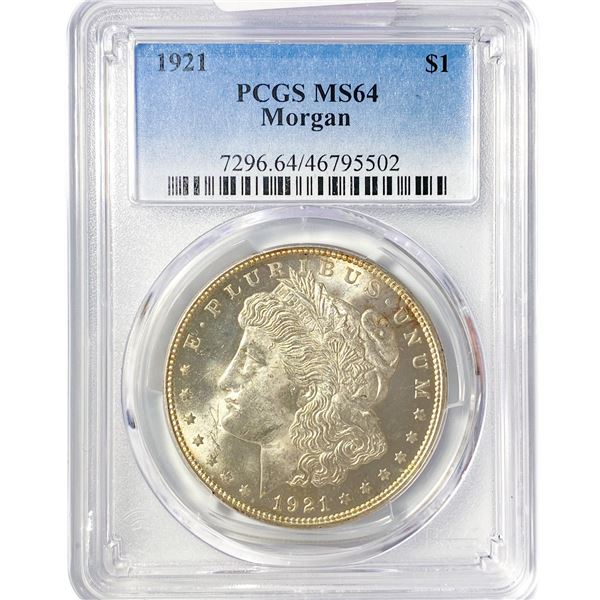 1921 Morgan Silver Dollar PCGS MS64