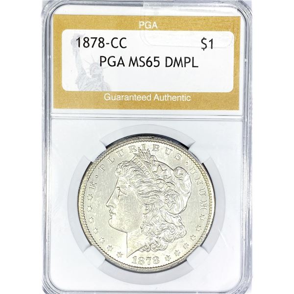 1878-CC Morgan Silver Dollar PGA MS65 DMPL