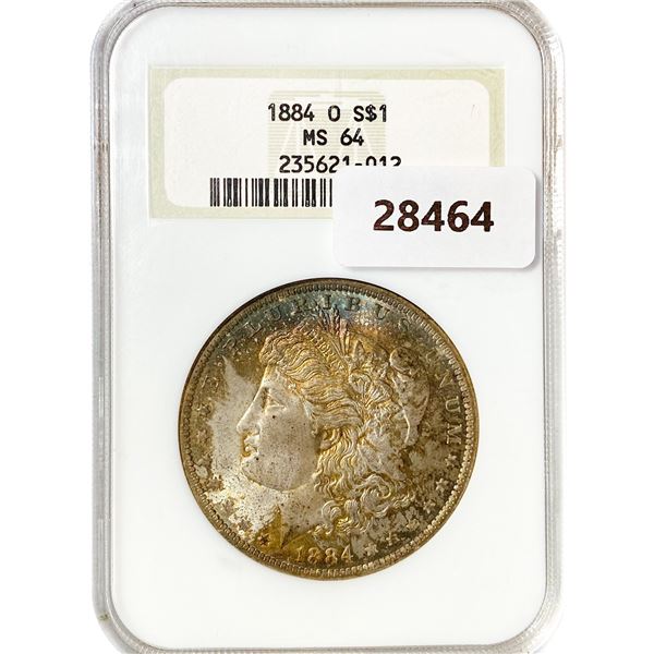 1884-O Morgan Silver Dollar NGC MS64