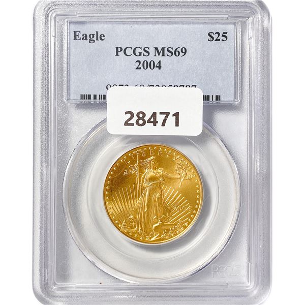 2004 $25 1/2oz American Gold Eagle PCGS MS69