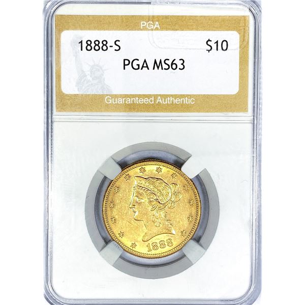 1888-S $10 Gold Eagle PGA MS63