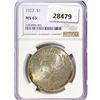 Image 1 : 1922 Silver Peace Dollar NGC MS63