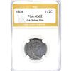 Image 1 : 1804 Draped Bust Half Cent PGA MS62 Spike Chin C-6