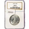 Image 1 : 1943-S Walking Liberty Half Dollar NGC MS65