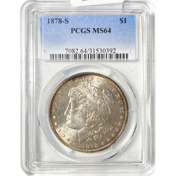1878-S Morgan Silver Dollar PCGS MS64