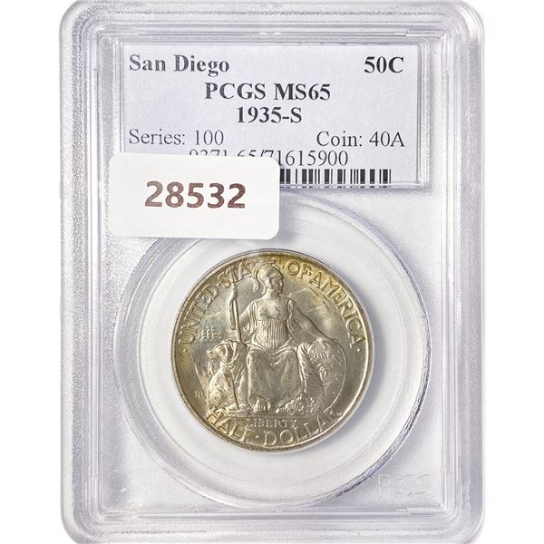 1935-S San Diego Half Dollar PCGS MS65
