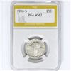 Image 1 : 1918-S Standing Liberty Quarter PGA MS62