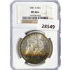 Image 1 : 1881-O Morgan Silver Dollar NGC MS64*