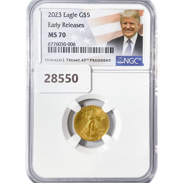 2023 $5 1/10oz Trump AGE NGC MS70