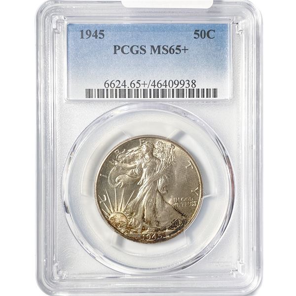 1945 Walking Liberty Half Dollar PCGS MS65+