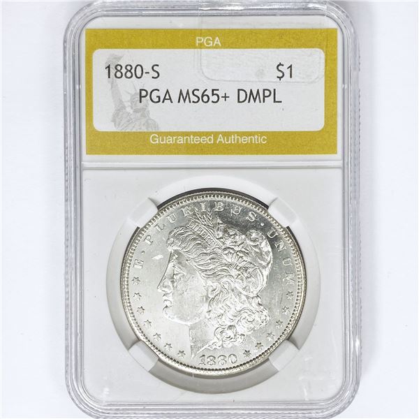 1880-S Morgan Silver Dollar PGA MS65+ DMPL