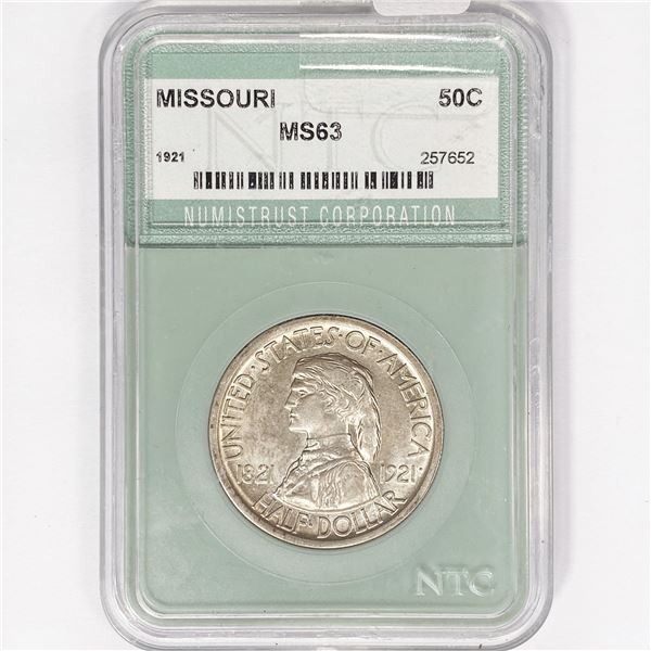 1921 Missouri Half Dollar NTC MS63
