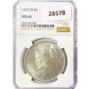 Image 1 : 1923-D Silver Peace Dollar NGC MS61