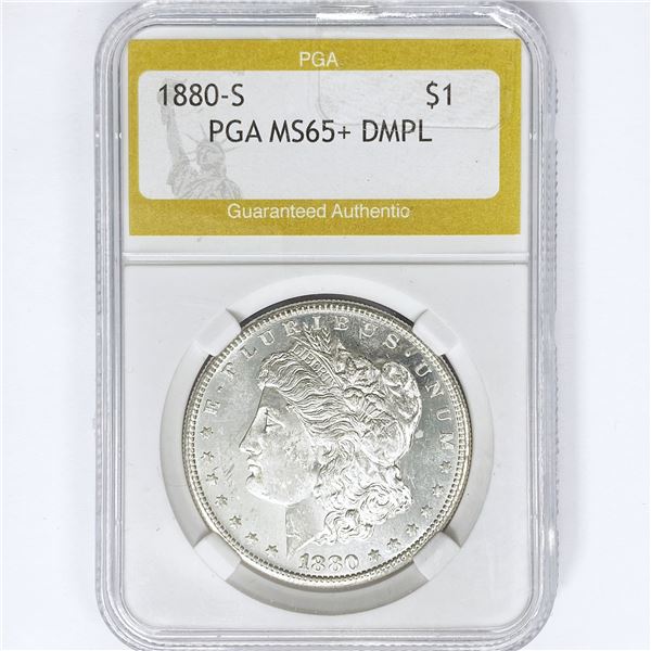 1880-S Morgan Silver Dollar PGA MS65+ DMPL