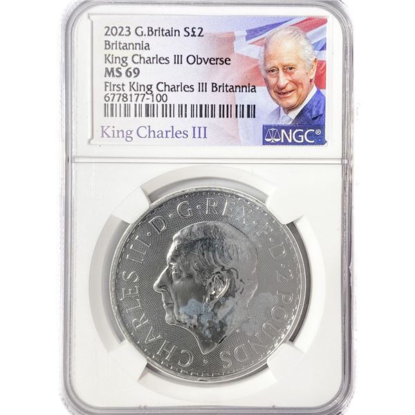 2023 1oz G.B. S2Â£ NGC MS69 King Charles III