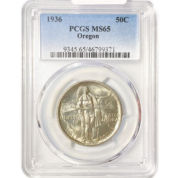 1936 Oregon Trail Half Dollar PCGS MS65