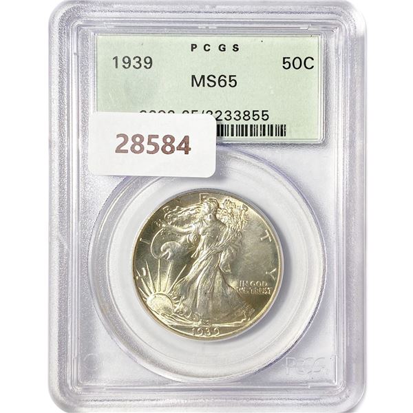 1939 Walking Liberty Half Dollar PCGS MS65