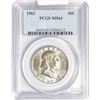 Image 1 : 1963 Franklin Half Dollar PCGS MS64