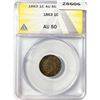 Image 1 : 1863 Indian Head Cent ANACS AU50