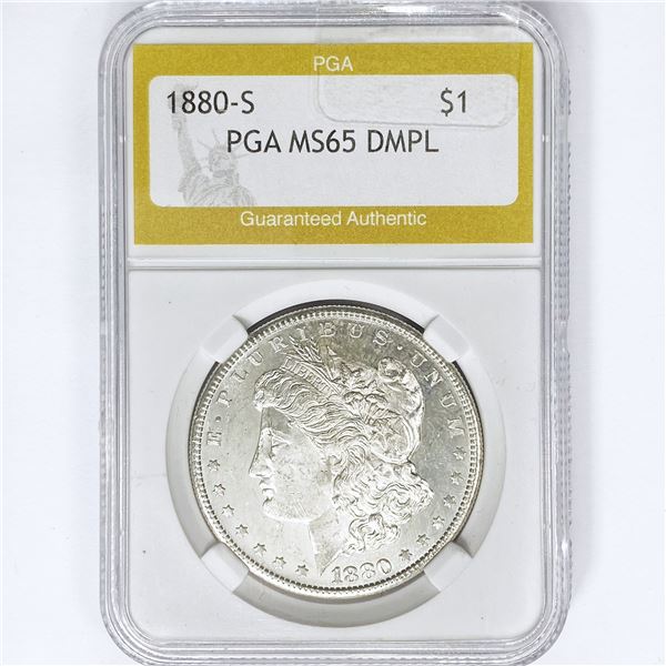 1880-S Morgan Silver Dollar PGA MS65 DMPL