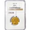 Image 1 : 1909-D $5 Gold Half Eagle NGC MS61