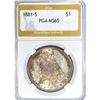 Image 1 : 1881-S Morgan Silver Dollar PGA MS65