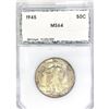 Image 1 : 1945 Walking Liberty Half Dollar PCI MS64
